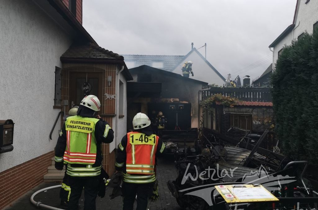 Garagenbrand in Hermannstein