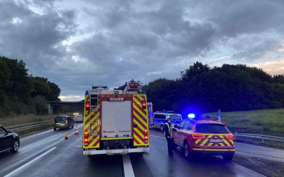 Verkehrsunfall auf der A45