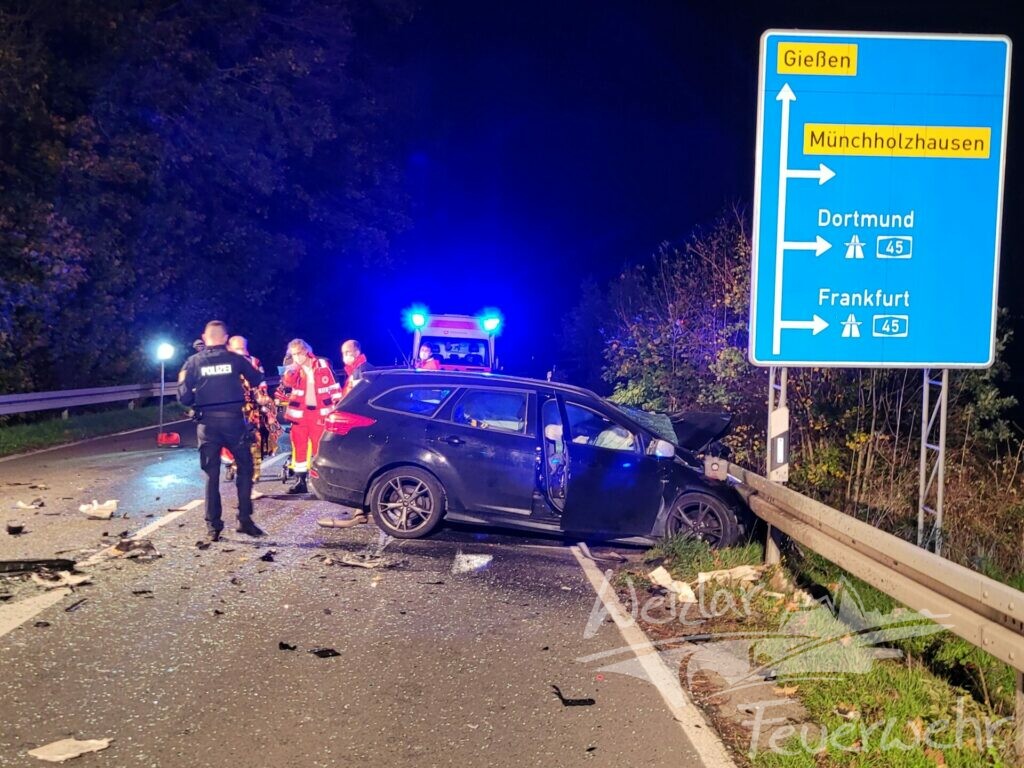 Verkehrsunfall zwischen Wetzlar und Dutenhofen