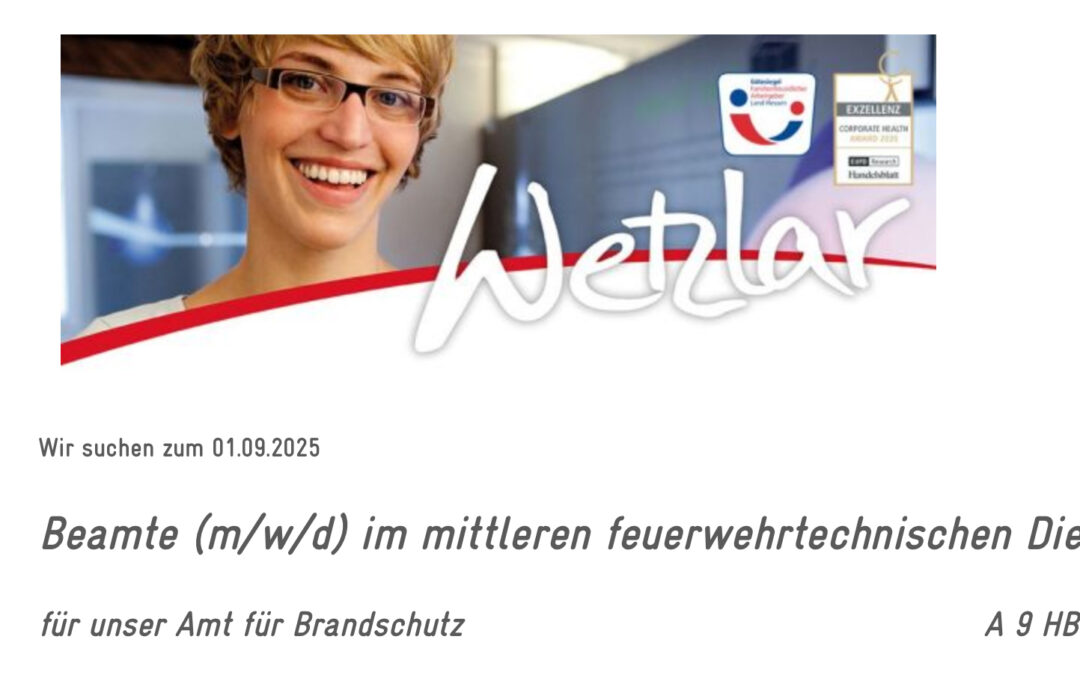Stellenausschreibung bei unseren Hauptamtlichen Kräften